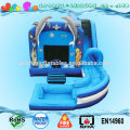 dolphin inflatable castle slide for kids,castle with wet m dry slide prices